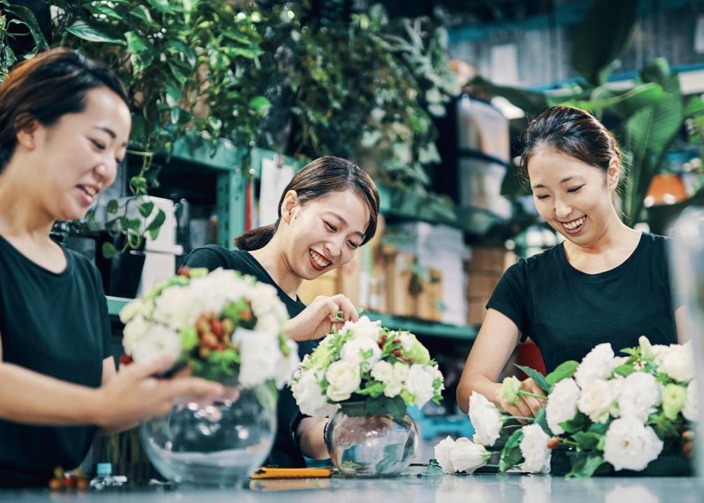 八芳園の婚礼装花★第一園芸　直接雇用へ／大井競馬場前2分